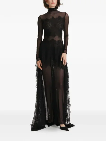 Rochie maxi 2310 Studio din dantelă de costum negru