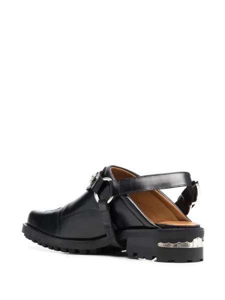Pantofi loafer Toga Virilis din piele slingback negru