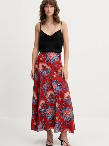 Спідниця Farm Rio maxi розкльошена червоний