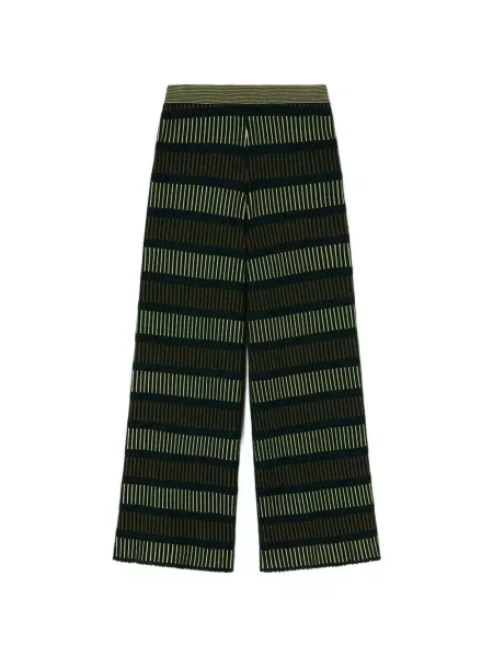Pantaloni palazzo Retori cu dungi verde