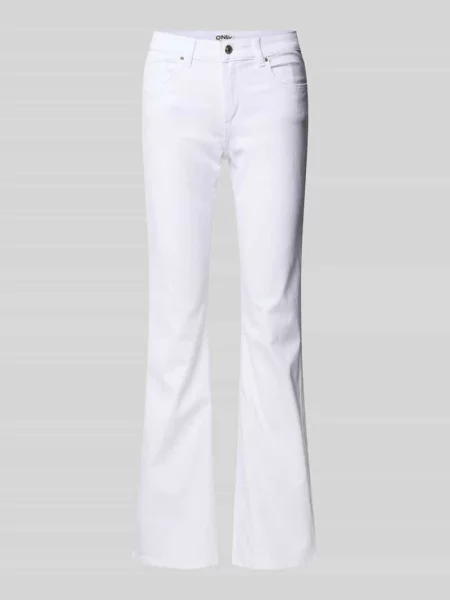 Jeansy o kroju regular fit bootcut z mieszanka bawełny model BLUSH' Only białe