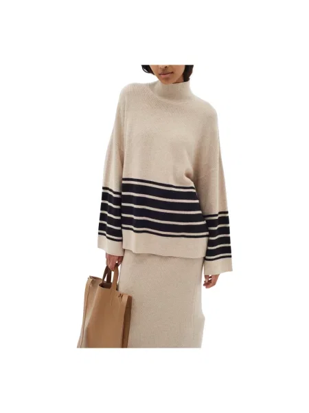 Sweter z golfem Inwear do golfa beżowy