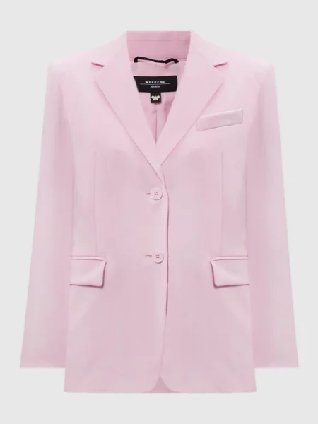 Жакет MATERIA з вовни Max Mara Weekend рожевий
