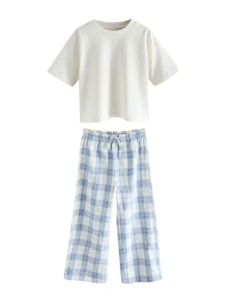 Next Pijamale albastru porumbel alb