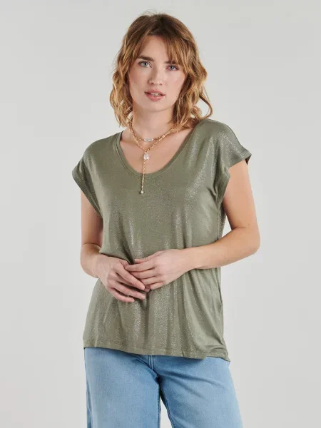 PIECES Curve Tričko PCALICE' khaki
