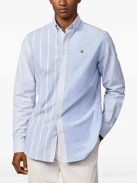 Cămașă Hackett London din țesătură twill albastru