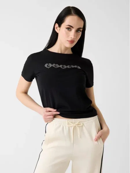 Guess T-Shirt μαύρο