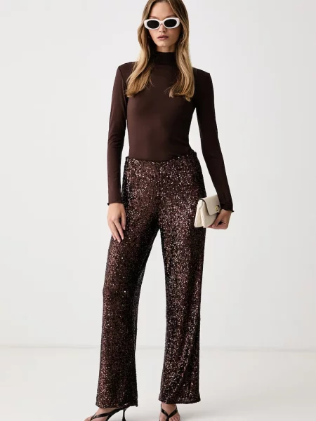 Bardot pantaloni pentru femei SIMONE maro