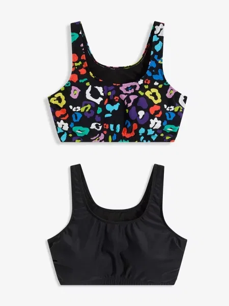Biustonosz bikini o fasonie bustier 2 szt. czarne