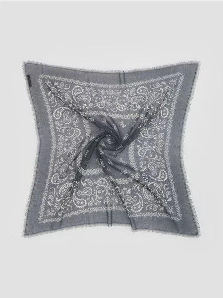 Reserved Шийна хустка з візерунком середньо-сірий сіра