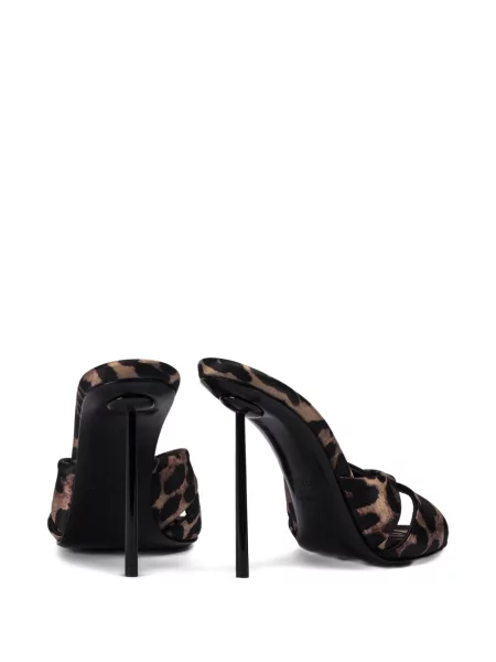 Papuci tip mules Le Silla cu imagine cu model leopard maro