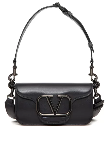 Geantă crossbody Valentino Garavani din piele negru