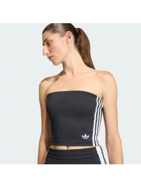 Pruhovaný top Adidas Originals čierna