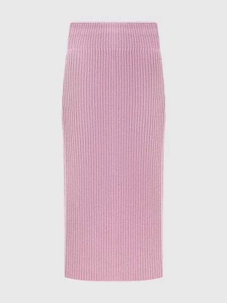 Юбка миди Givenchy из альпаки розовая