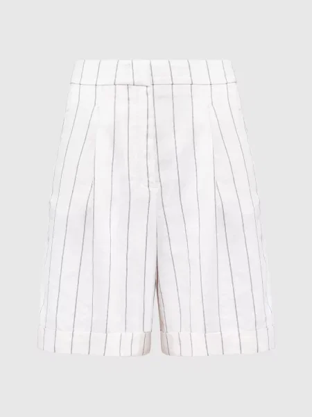 Бермуды Peserico в полоску бежевые