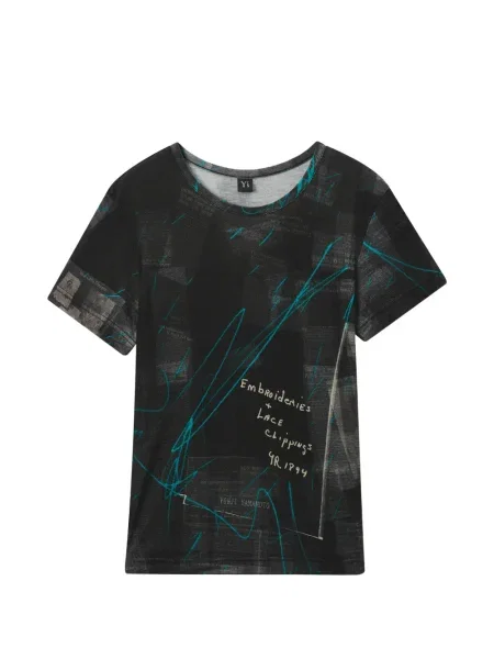 Tricou Y's cu decolteu rotund negru