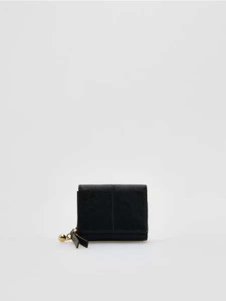 Reserved Portmoneu cu breloc negru