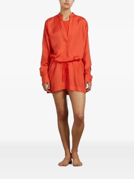Rochie mini Bondi Born de mătase portocaliu