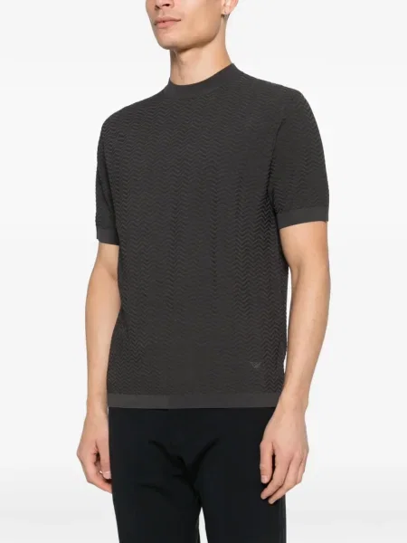 Tricou Emporio Armani scurt gri