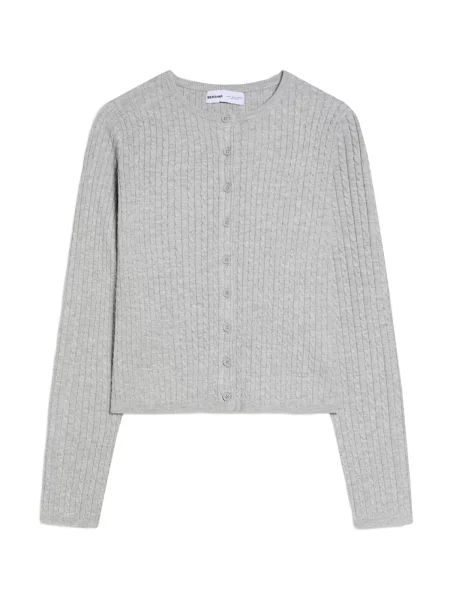 Bershka Pletena jopa siva