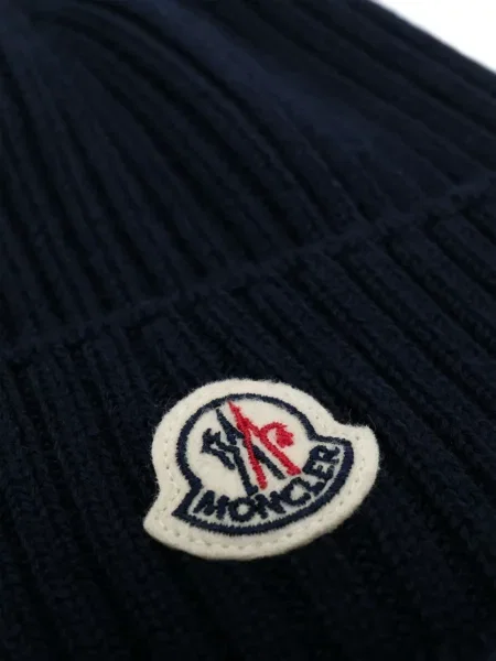 Czapka dziecięca Moncler Enfant niebieska