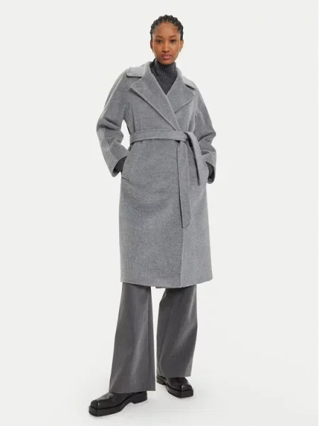 Μάλλινο παλτό Weekend Max Mara γκρι