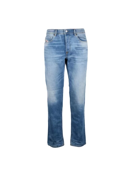 Jeansy straight leg Diesel niebieskie