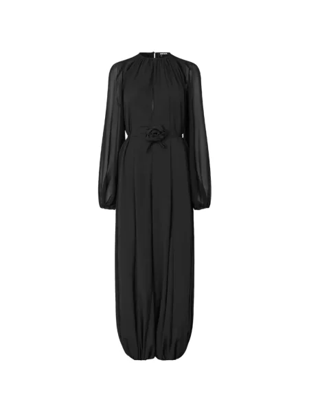 Salopetă Rotate Birger Christensen cu model floral cu aplicații negru