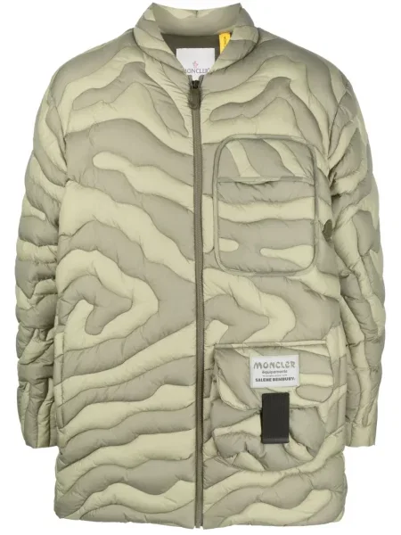 Пухено яке Moncler зелено