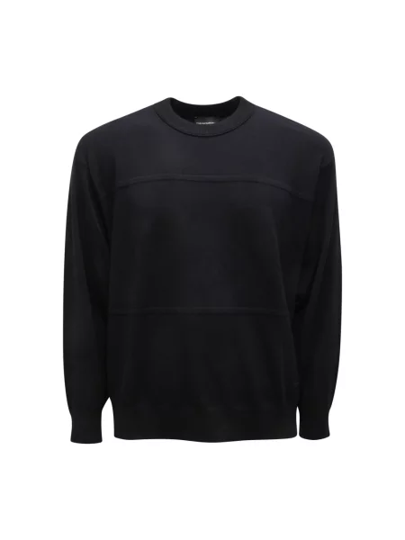 Sweter Emporio Armani wełniany niebieski