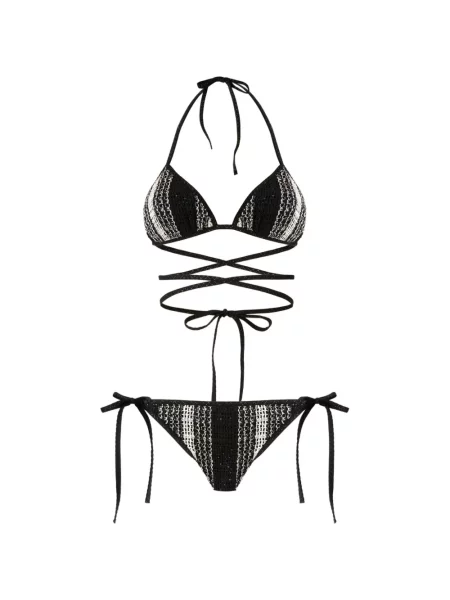 Bikini Missoni cu dungi plic negru