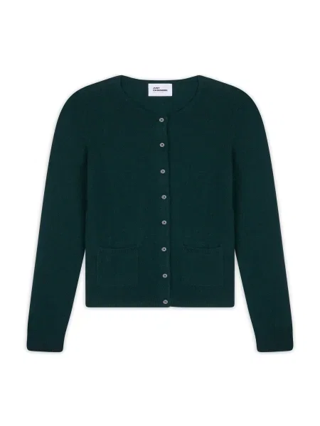 JUST CASHMERE Geacă tricotată Katharine pin verde