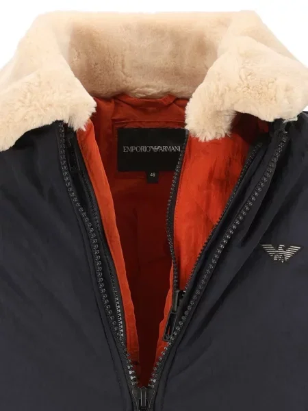 Geacă Emporio Armani cu autograf albastru