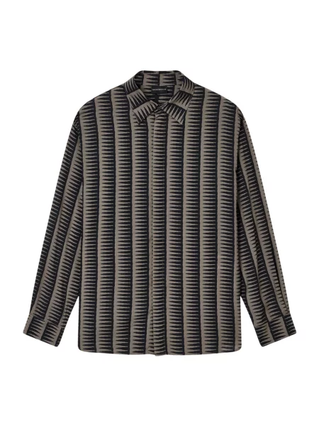 Lekka koszula Emporio Armani z nadrukiem brązowa
