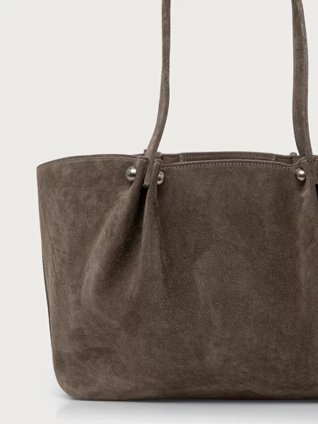Замшевая сумка шоппер Weekend Max Mara