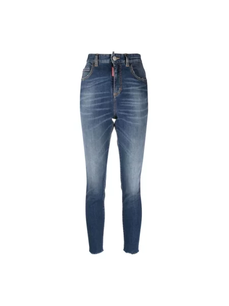 Skinny jeansy skinny Dsquared2 niebieskie
