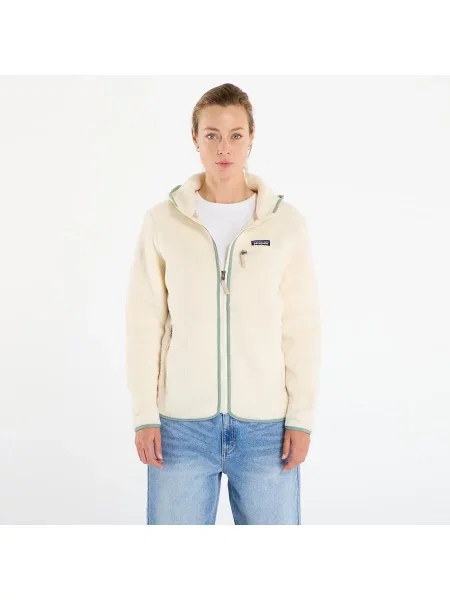 Суитшърт Patagonia W's Retro Pile Hoody Natural/ Ellwood Green S зелено