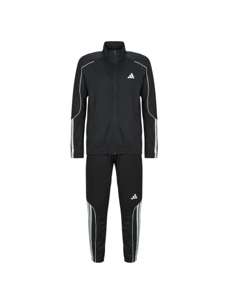 Csíkos melegítő szett Adidas fekete
