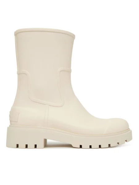 Calvin Klein Jeans Γαλότσες Mid Rainboot Rubber Εκρού