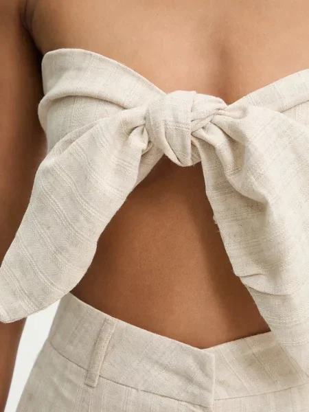 Лляні штани Answear.lab бежеві