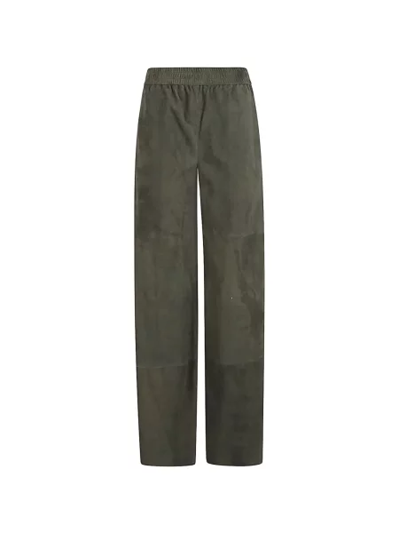 Pantaloni de piele Via Masini 80 din piele verde