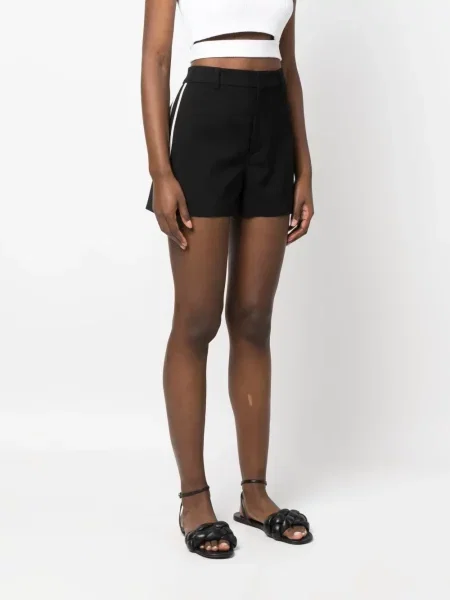 Ριγέ σορτς Red Valentino μαύρο