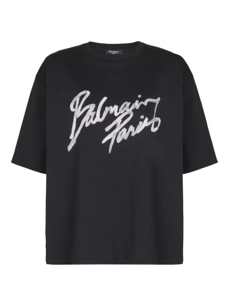 Tricou Balmain cu imagine negru