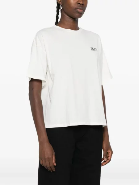 Tricou The New Society cu broderie alb