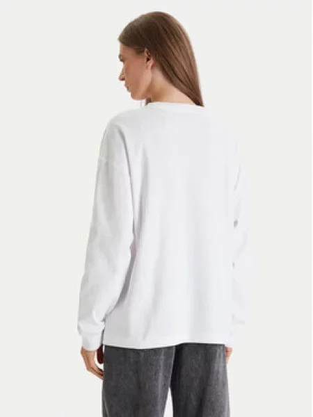 Calvin Klein Jeans Džemperis Monologo Oversize balta