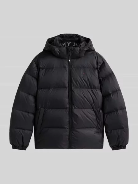 Kurtka puchowa o kroju relaxed fit z kapturem Tommy Jeans czarna