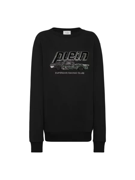 Bluza Philipp Plein z okrągłym dekoltem czarna