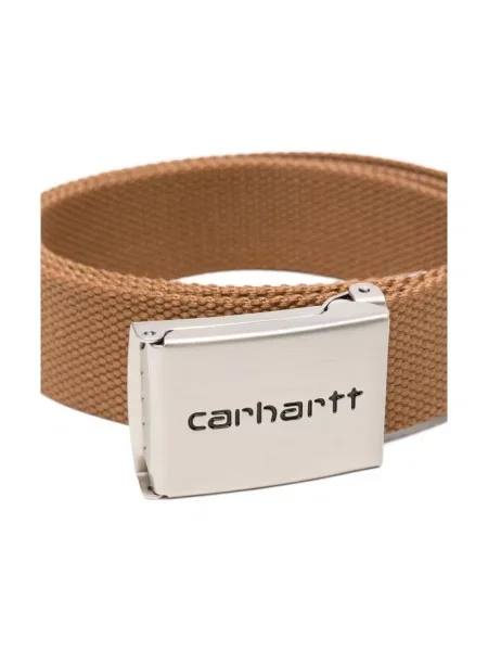 Carhartt WIP pasek Clip Belt Chrome brązowy