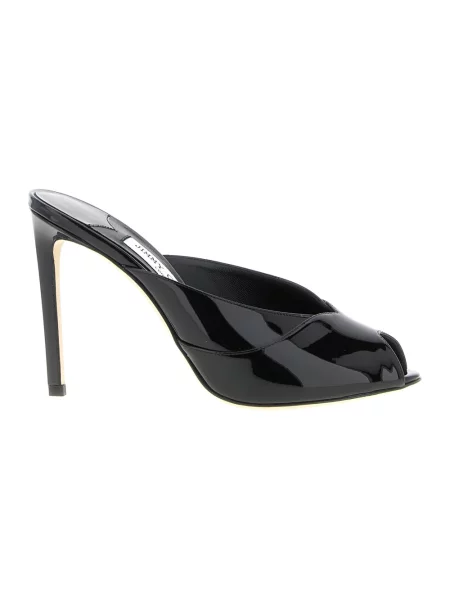 Klapki mules Jimmy Choo skórzane czarne