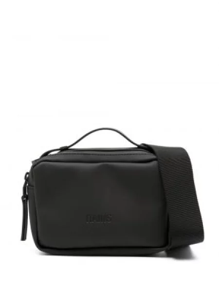 Geanta de piele Rains din piele negru